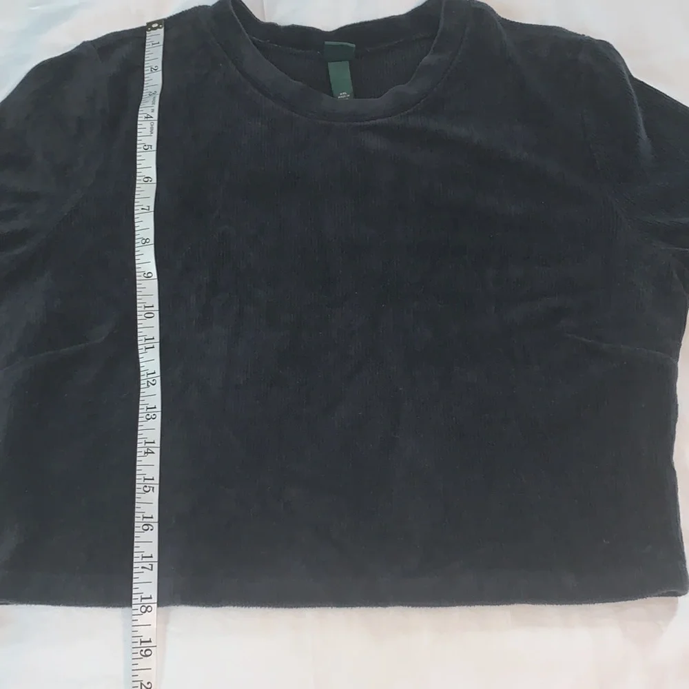 Wild Fable Velour Ribbed Crop Long Sleeve Top XXL - Picture 5 of 6